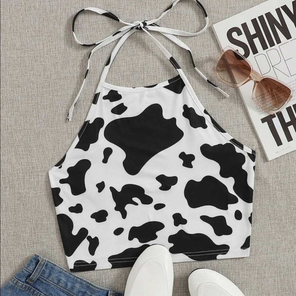 Cow Print Halter Top